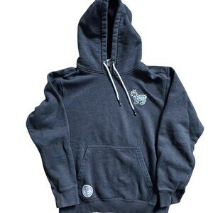 GOAT USA Drippy Men's Heather Navy Blue Hooded Sweatshirt EUC Size AS